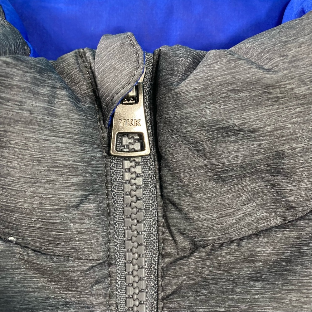 Polo Ralph Lauren Quilted Puffer Down Reversible Full Zip Vest Boys XL Grey/Blue - Picture 3 of 13